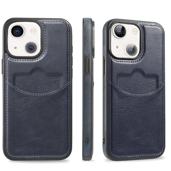 iPhone 15 Kortfodral i PU-läder - Slimmat & Stilrent Skal