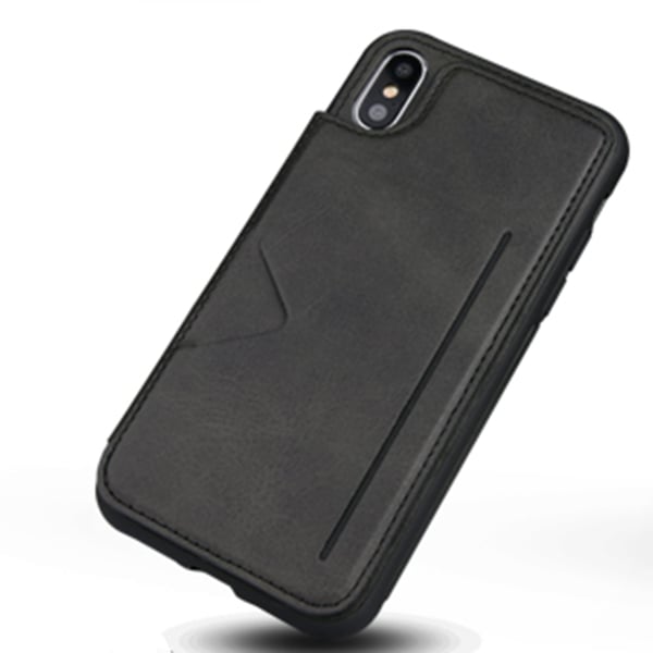iPhone X/XS - Stilrent Skal med Kortfack (HANMAN)