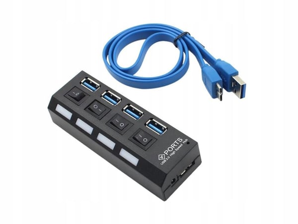 USB-hub 3.0 med 4 portar - Uppgradera till snabbare anslutning