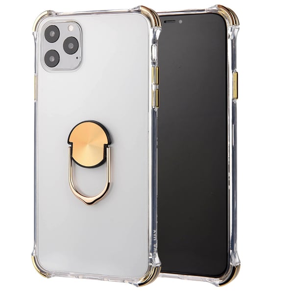 iPhone 11 Pro Max - Skyddande Praktiskt Skal med Ringhållare