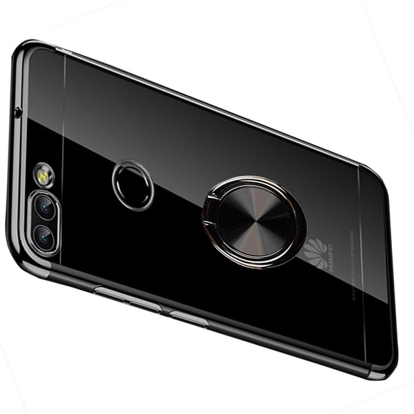Huawei P Smart 2018 - Effektfullt Silikonskal med Ringhållare