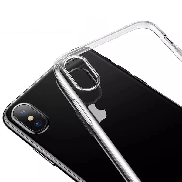 iPhone XS Max - 1 Set Stötdämpande Silikonskal med Skärmskydd