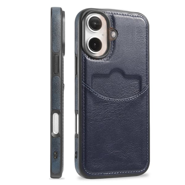 iPhone 16 - Elegant Leman skydd med kortfack