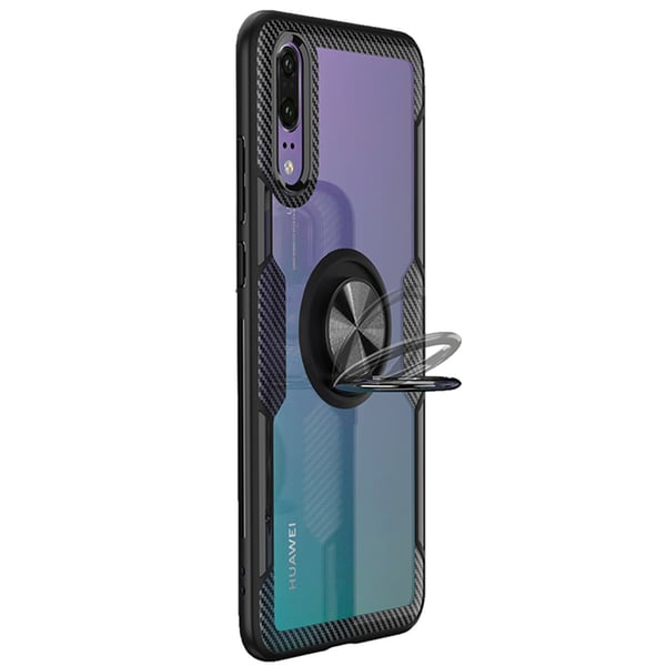 Huawei P20 - Kraftfullt Skal med Ringhållare