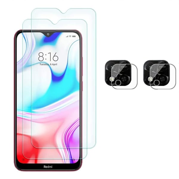 Xiaomi Redmi 9C NFC Sk�rmskydd och Kameralinsskydd (3-pack)