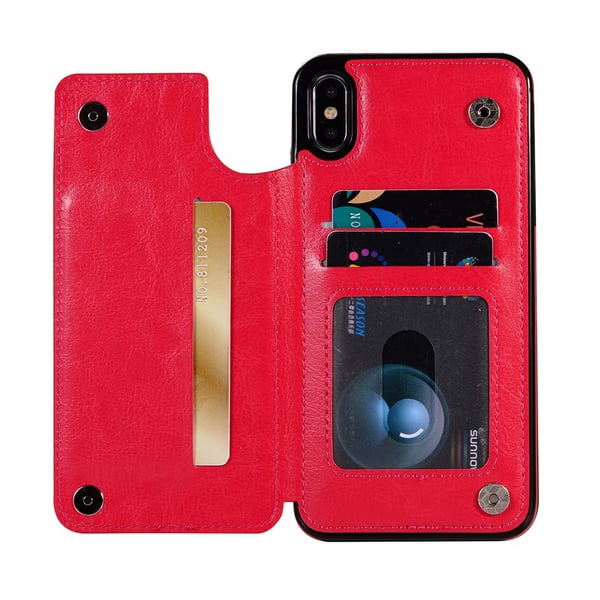 iPhone XR - NKOBEE Läderskal med Plånbok/Kortfack