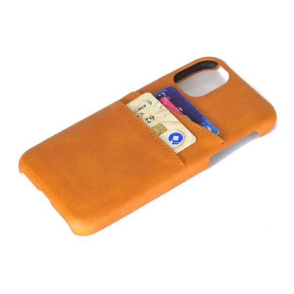 iPhone 15 Plus - Slimmat PU-läderfodral med 2-kortfack