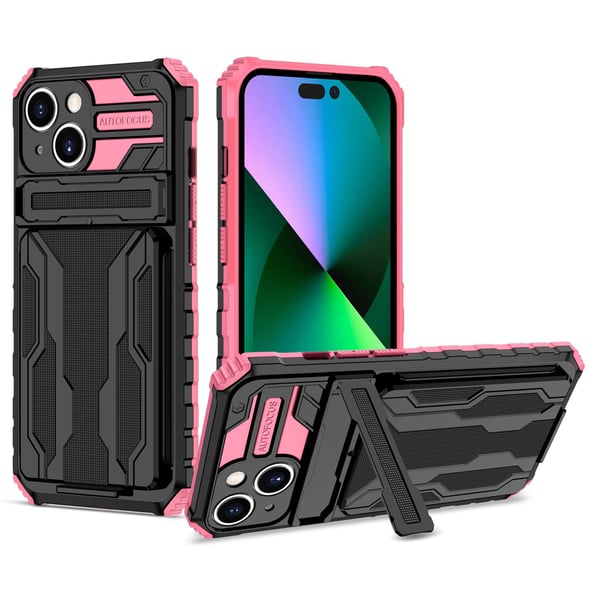 iPhone 15 Flip Cover Wallet Case - Perfekt Skydd med Inbyggt Ställ