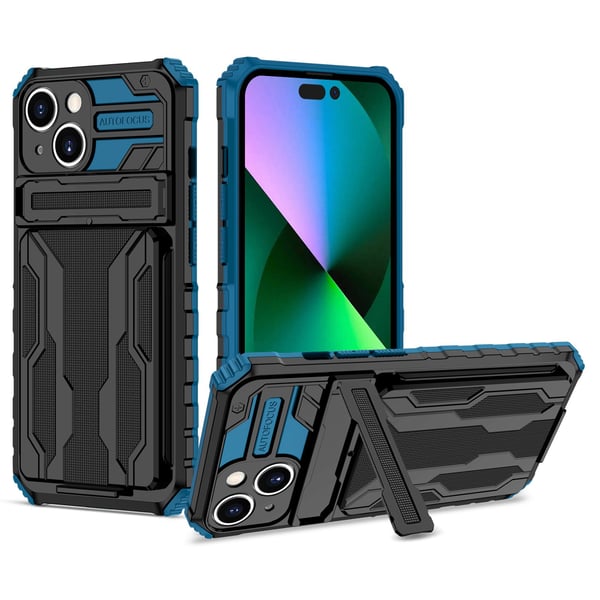 iPhone 15 Flip Cover Wallet Case - Perfekt Skydd med Inbyggt Ställ
