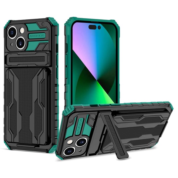 iPhone 15 Flip Cover Wallet Case - Perfekt Skydd med Inbyggt Ställ