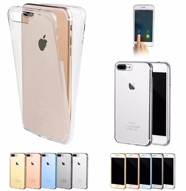 Dubbelsidigt Silikonfodral med TOUCHFUNKTION för iPhone 7 PLUS