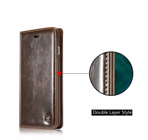 Elegant Plånboksfodral i Läder för iPHONE SE 2020