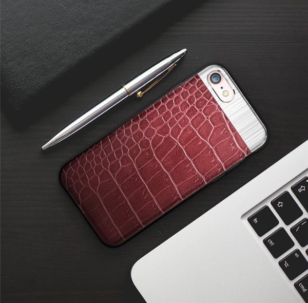 iPhone 7 - Stilrent skal med Krokodilmönster från KISSCASE