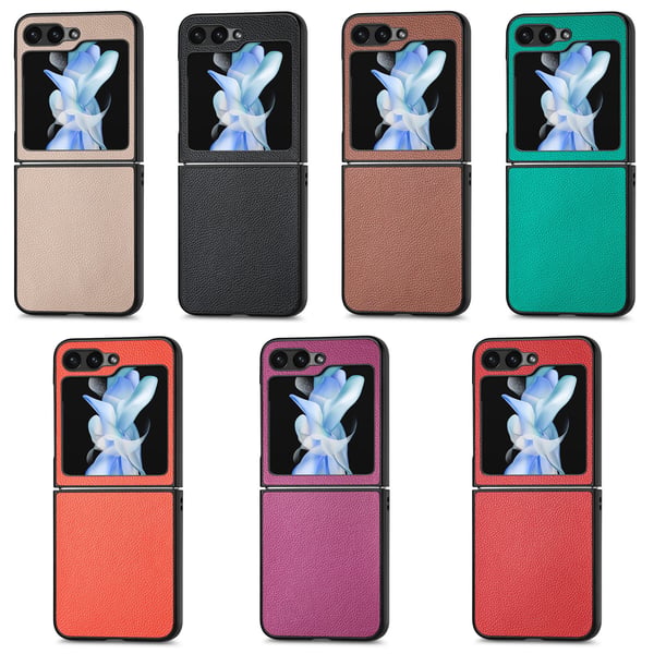 Galaxy Z Flip 5 - Elegant Litchi-mönstrat skal
