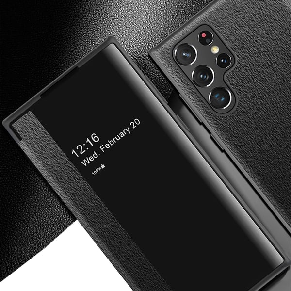 Samsung Galaxy S23 Ultra - Elegant Skyddsfodral med Vyfönster