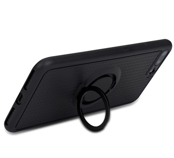 iPhone 6/6S - Silikonskal med Ringhållare (Carbon)