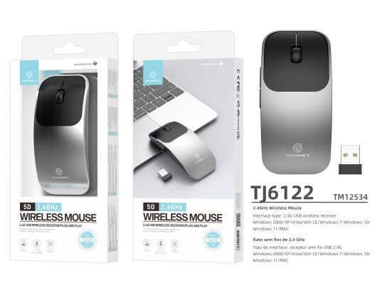 Trådlös Mus, 2,4G USB Ergonomisk Mus, PC MAC UNIVERSAL