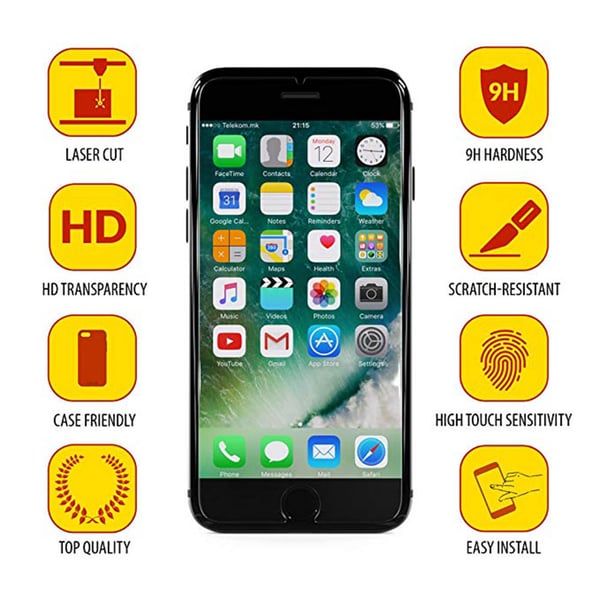 iPhone 7+ Skärmskydd 2-PACK Standard 9H Screen-Fit HD-Clear
