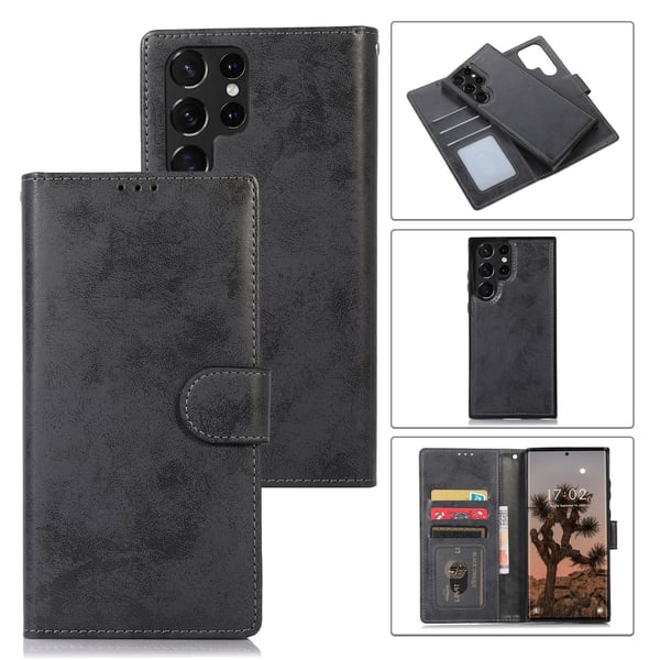 Stilsäkert Dubbelfunktion Plånboksfodral - Samsung Galaxy S23 Ultra