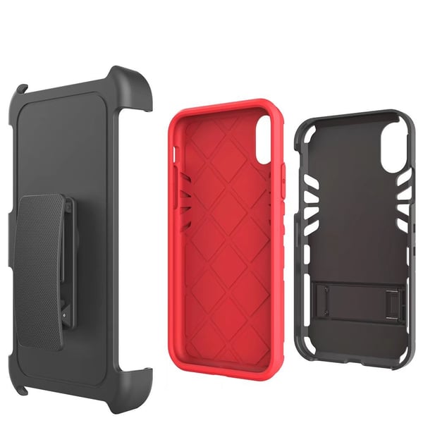 LEMAN Skyddsskal till iPhone X/XS (Clipsfunktion)