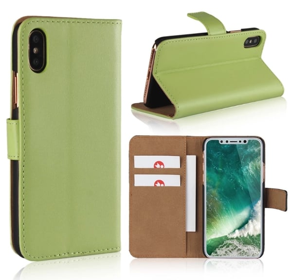 Plånboksfodral i Läder för iPhoneX