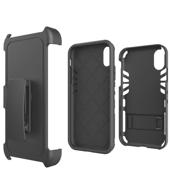 LEMAN Skyddsskal till iPhone X/XS (Clipsfunktion)