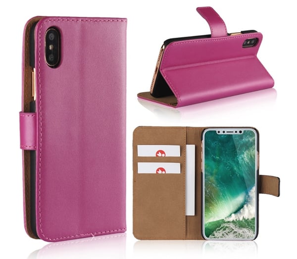 iPhone X - Stilrent Plånboksfodral i Läder