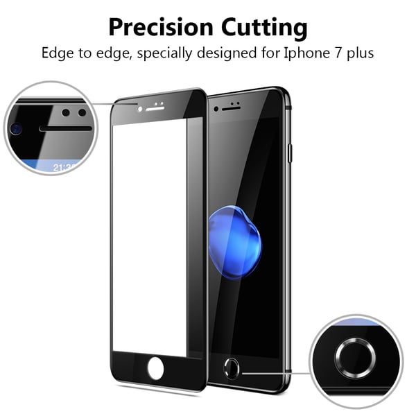 iPhone 7 Plus 3-PACK Skärmskydd 3D 9H 0,2mm HD-Clear