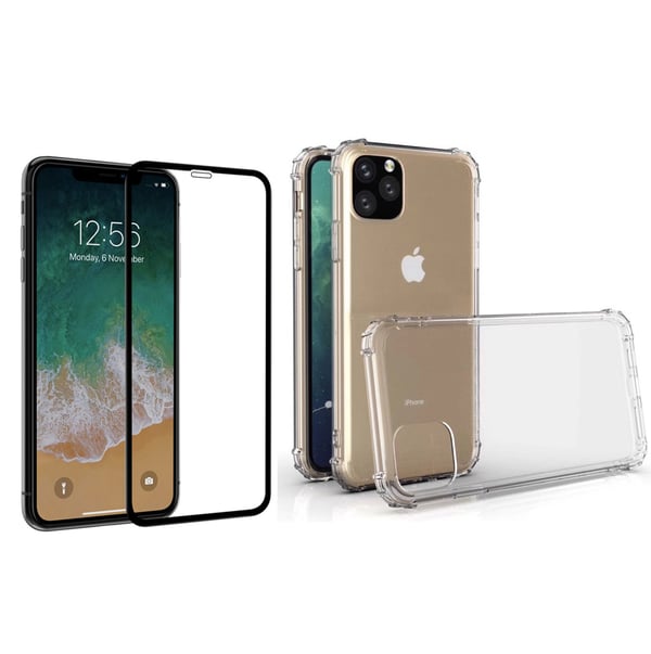 iPhone 11 - 1 Set Stötdämpande Silikonskal med Skärmskydd