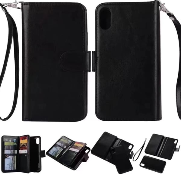 9-Kort Plånboksfodral Sedelfack med Dubbelfunktion - iPhone X/XS
