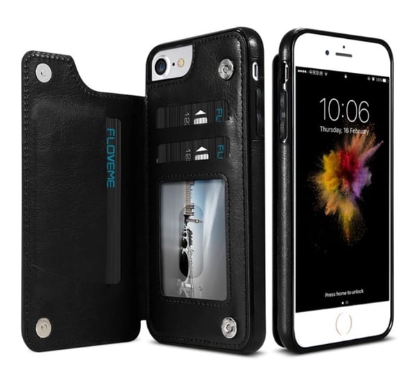 iPhone 7 - NKOBEE Läderskal med Plånbok/Kortfack
