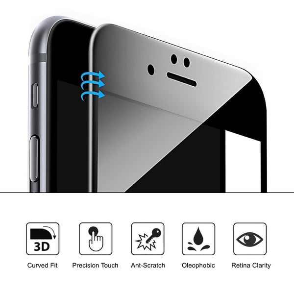 iPhone 8 Plus 3-PACK Skärmskydd 3D 9H 0,2mm HD-Clear