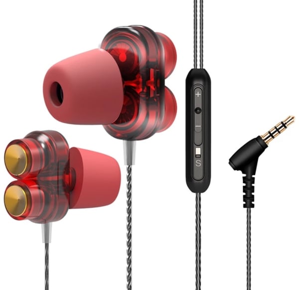In-ear Hölurar med Dubbla Högtalare