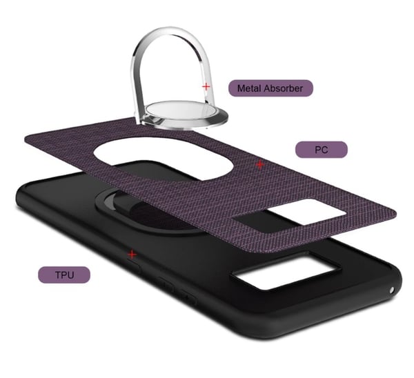 Galaxy S8 - Stilrent Silikonskal med Ringh�llare FLOVEME