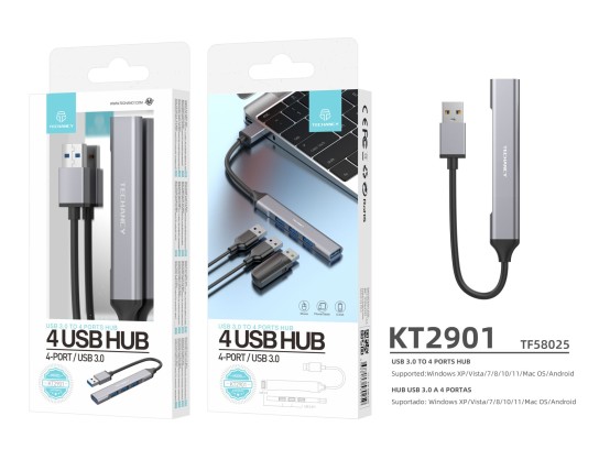 4-Port Usb Hub Usb 3.0 - Praktisk och Smidig