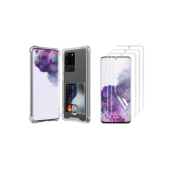 Samsung Galaxy S20 Ultra Skal med Korthållare & Mjukt Skärmskydd