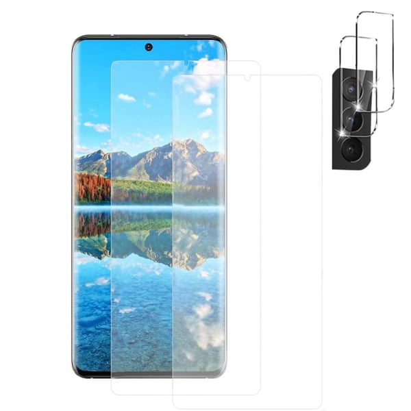 1 Set Samsung Galaxy S21 FE Skal + Sk�rmskydd + Kameralinsskydd