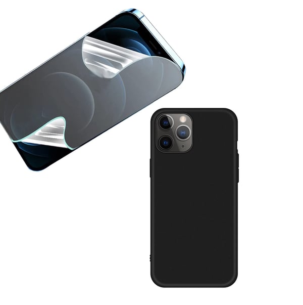 iPhone 14 Pro - Mattbehandlat Tunt Skal & Hydrogel Sk�rmskydd