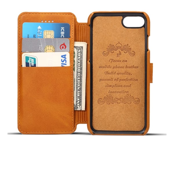 Class-S - Fodral i Läder med Plånbok till iPhone 6/6S Plus