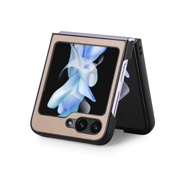 Galaxy Z Flip 5 - Elegant Litchi-mönstrat skal