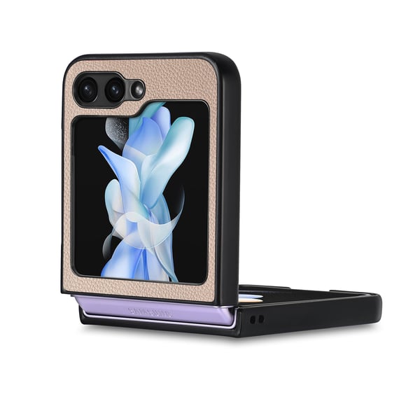 Galaxy Z Flip 5 - Elegant Litchi-mönstrat skal