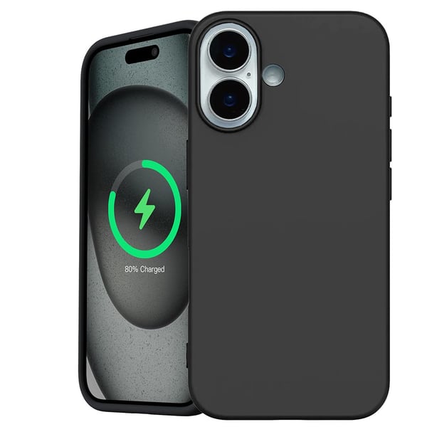 iPhone 16 Plus Silikonskal  Minimalistisk design i svart
