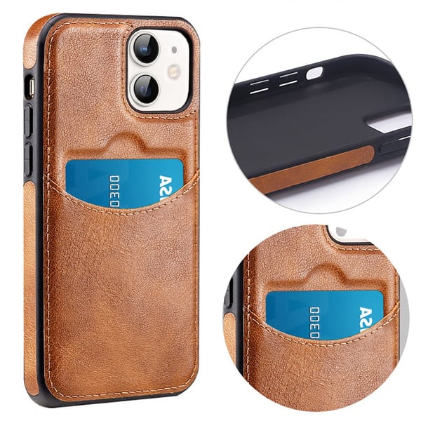 iPhone 12 mini - Elegant Skalfodral med Kortplats