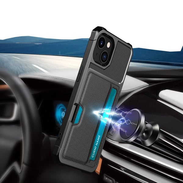 iPhone 13 Fodral - Elegant Kortförvaring & Fullt Skydd