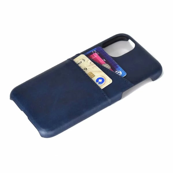 iPhone 15 - Slimmat PU-läderfodral med 2-kortfack