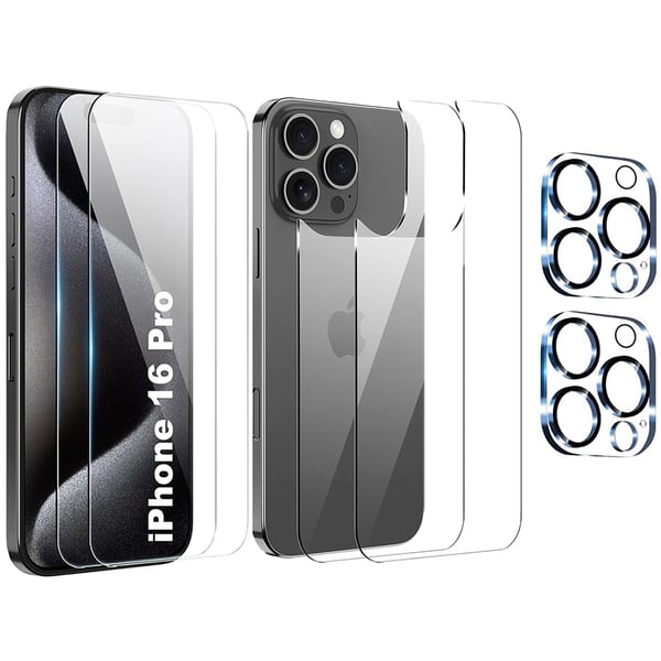 3-in-1 iPhone 16 pro Fram- & Baksida + Kameralinsskydd