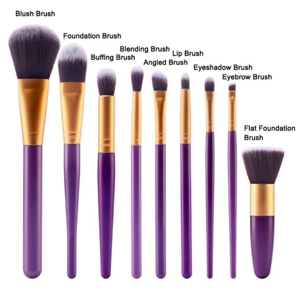 KABUKI-MINERALS Originalborstar i 9-delar