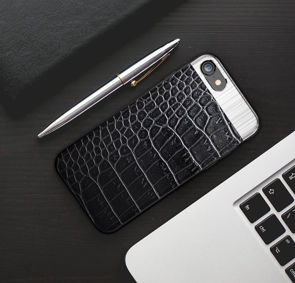 iPhone 7 PLUS - Elegant Stilsäkert Skal från Croco-Serien