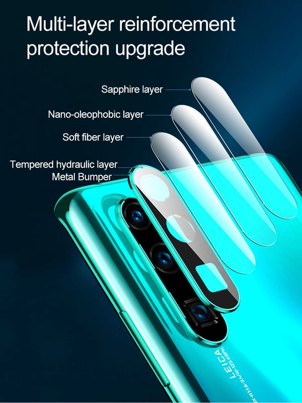 Aluminiumlegeringsram Kameralinsskydd Huawei P30 Pro