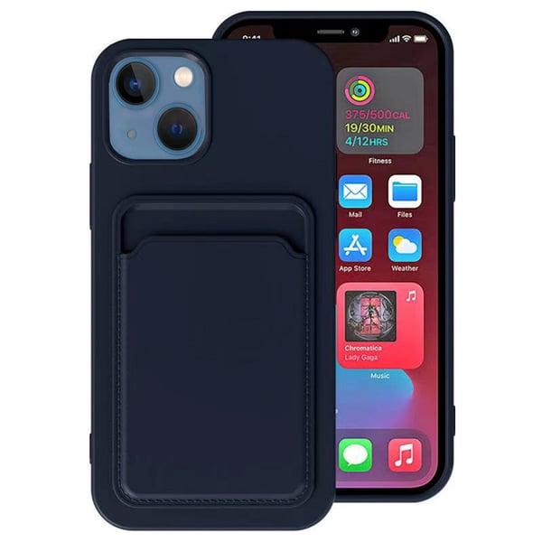 iPhone 13 Mini - Praktiskt Stilrent Skal med Korthållare